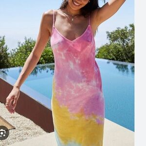 Spiritual Gangster tie dye slip dress